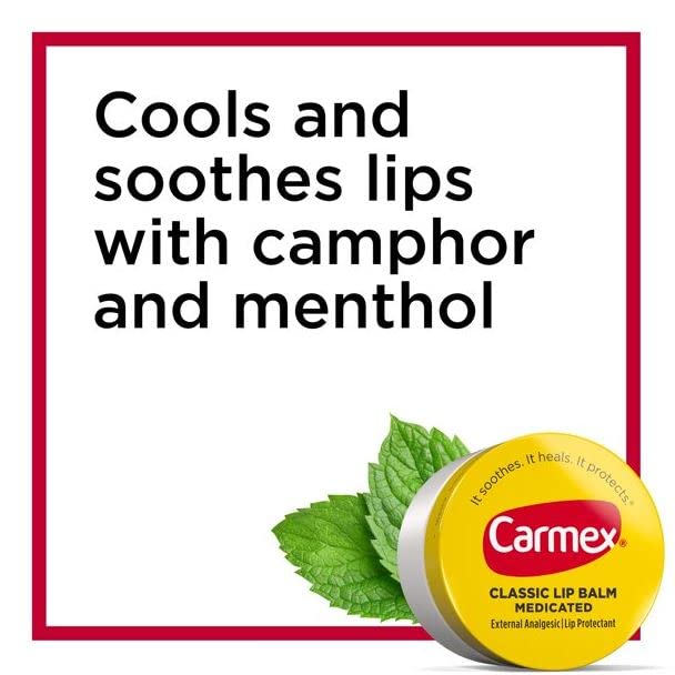 Carmex Classic Lip Balm Medicated, 0.25 oz (Pack of 2)